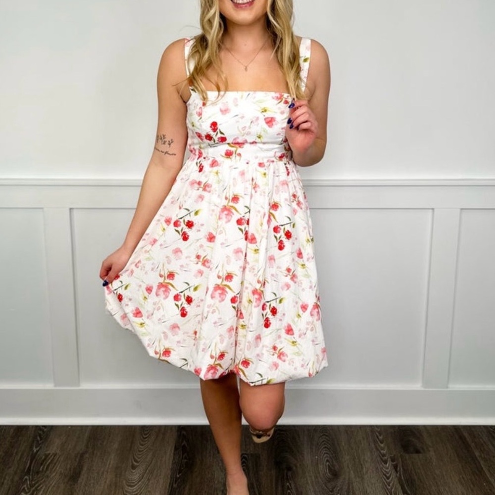 Wishlist White Floral Midi Dress